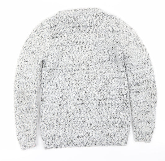 YD Girls Grey Houndstooth  Pullover Jumper Size 10-11 Years
