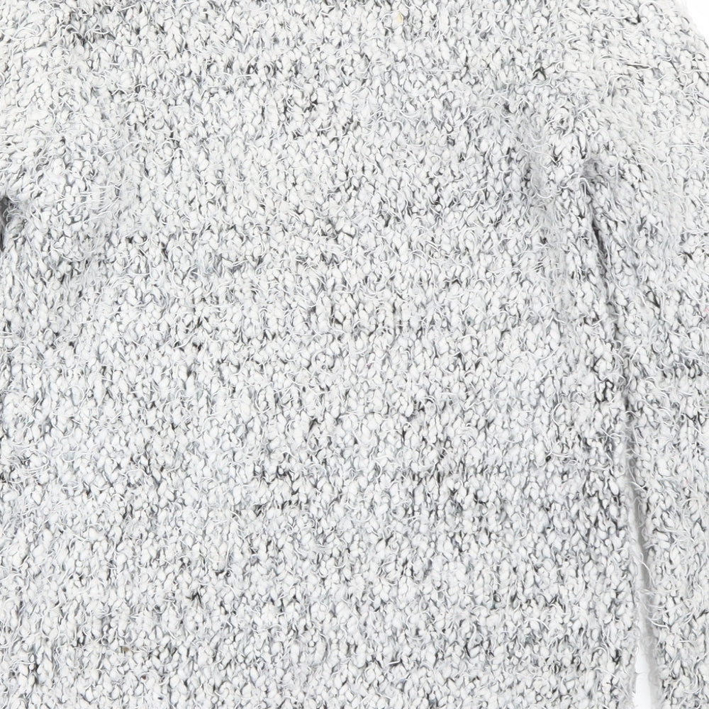 YD Girls Grey Houndstooth  Pullover Jumper Size 10-11 Years