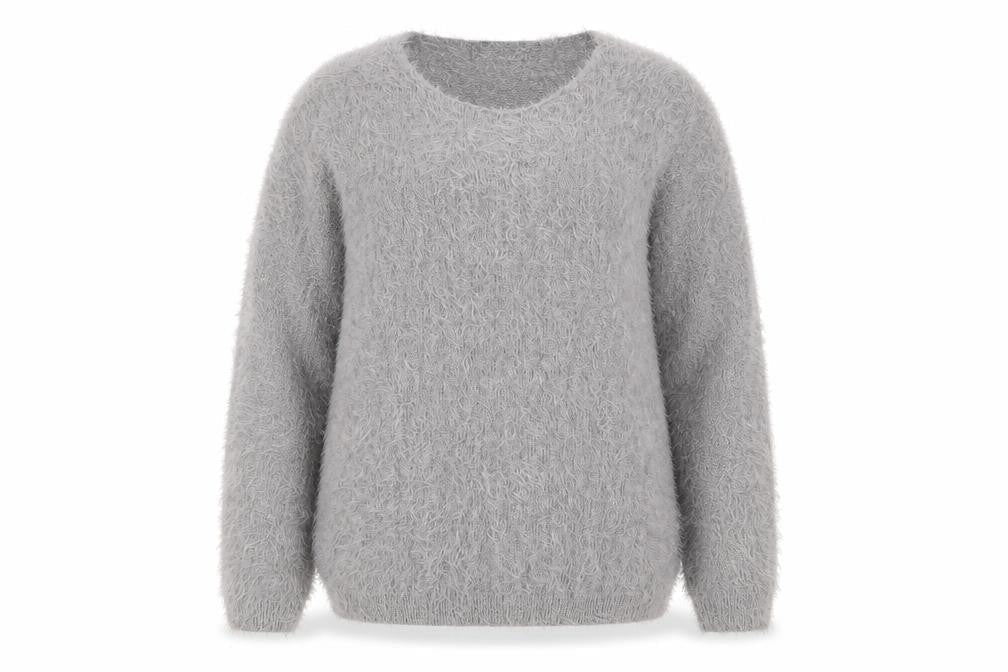 Front view of ESMARA women’s grey jumper, size S