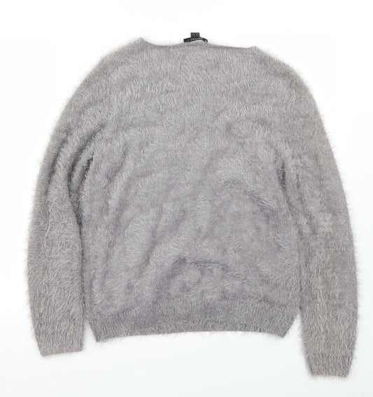 ESMARA Womens Grey   Pullover Jumper Size S