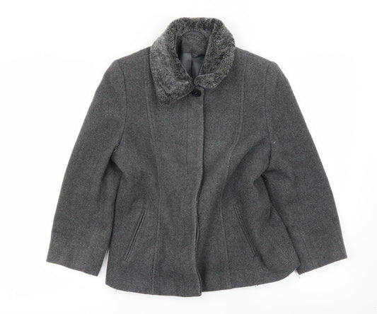 Richards Womens Grey   Jacket Coat Size 10