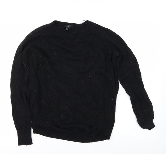 H&M Womens Black   Pullover Jumper Size S