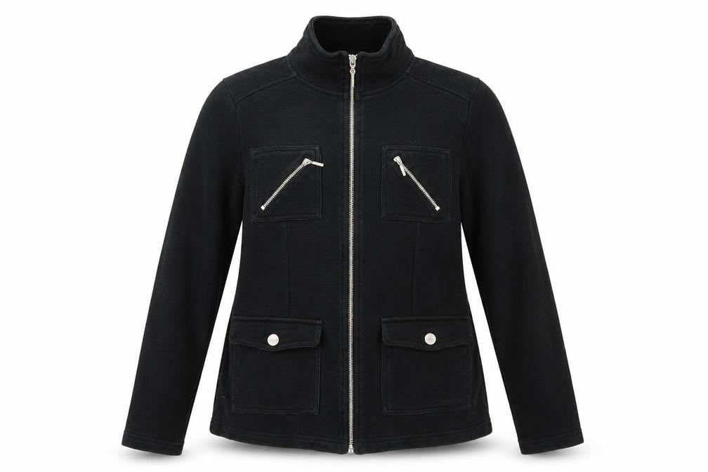Maine New England Womens Black Full Zip Jumper Size 12