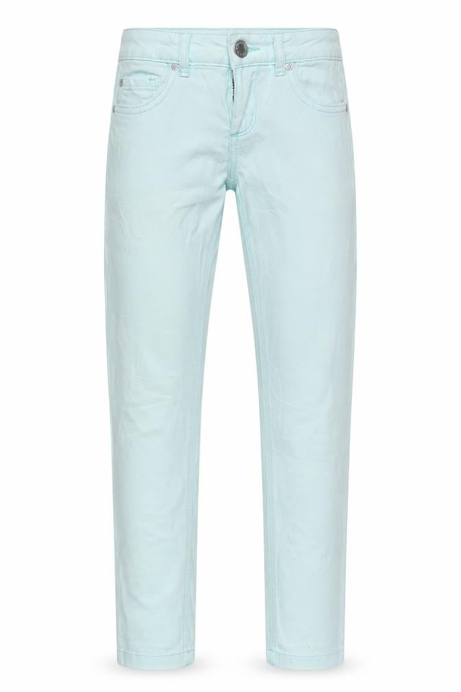 Front view of Gap girls’ green ikat skinny jeans, size 10, years