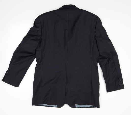Marks and Spencer Mens Blue Striped  Jacket Blazer Size 40