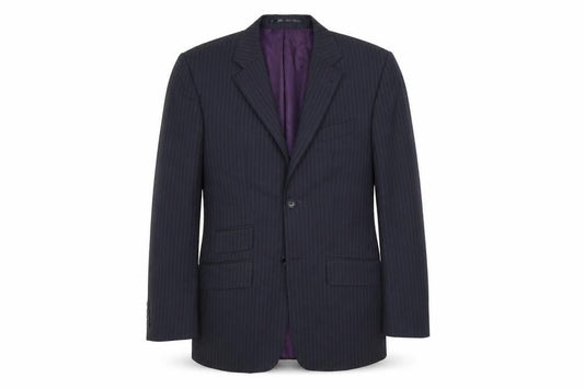 Burton Mens Blue Striped  Jacket Blazer Size 38