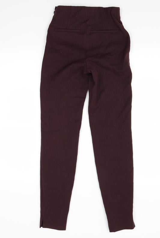 H&M Womens Red   Trousers  Size 4 L27 in