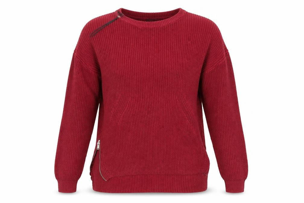 Front view of H&M women’s red jumper, size S