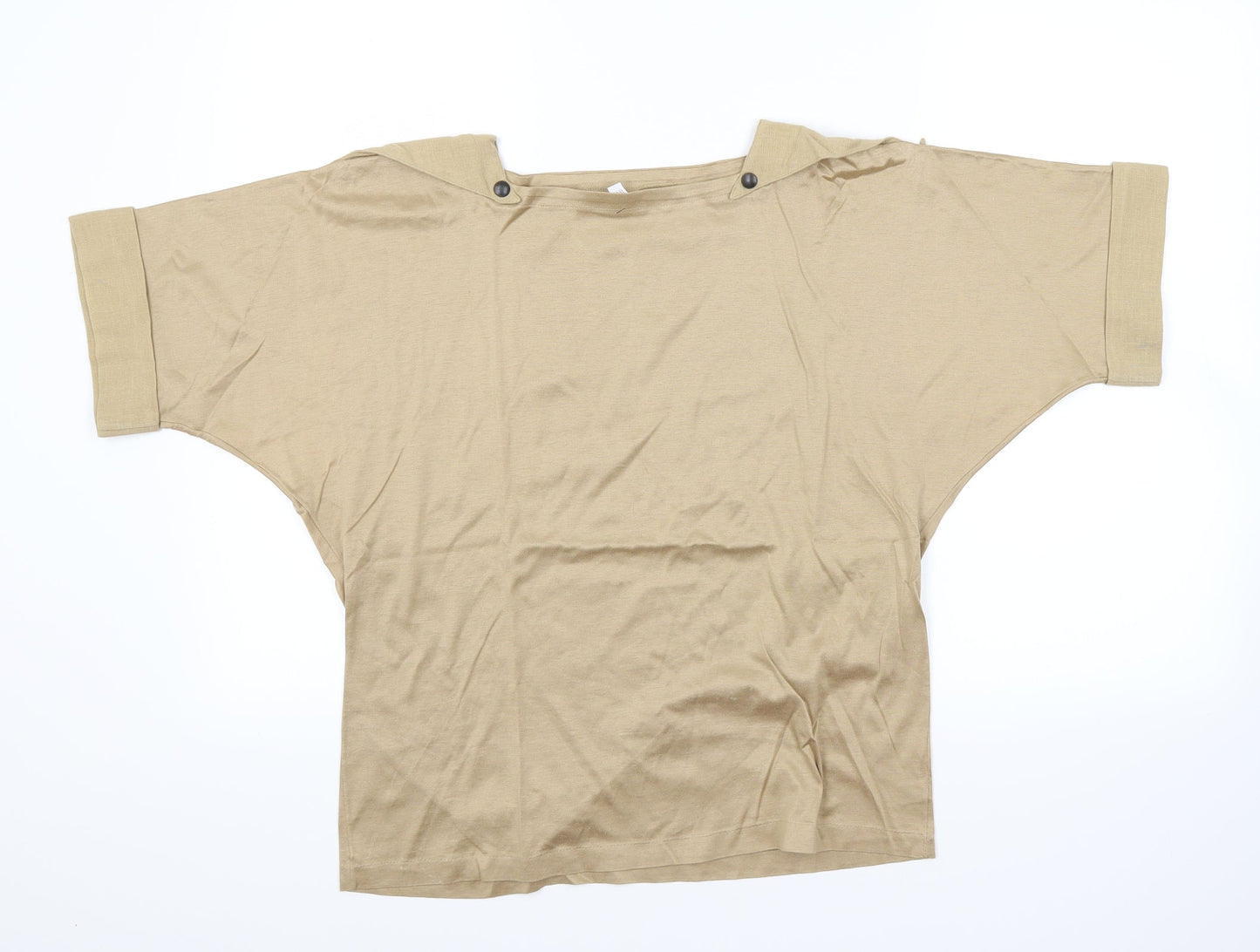 Preworn Womens Brown   Basic T-Shirt Size 12