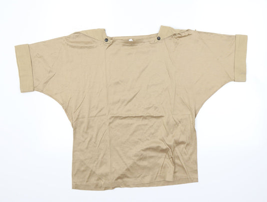 Preworn Womens Brown   Basic T-Shirt Size 12