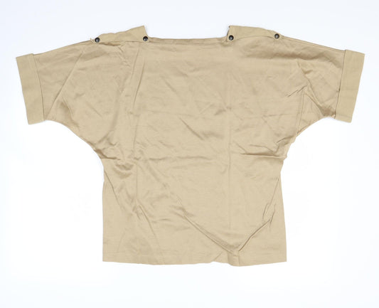 Preworn Womens Brown   Basic T-Shirt Size 12