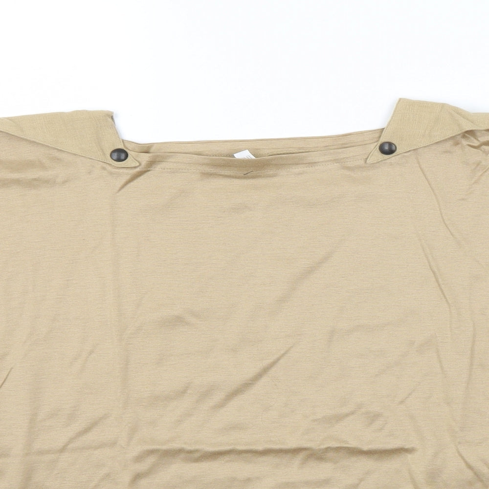 Preworn Womens Brown   Basic T-Shirt Size 12