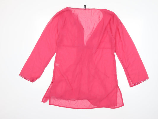 Ethel Austin Womens Pink   Kimono Blouse Size M