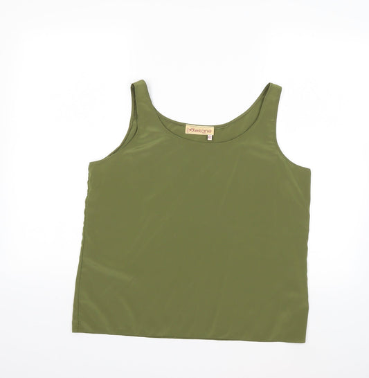 ALEXANE Womens Green   Basic Tank Size 14