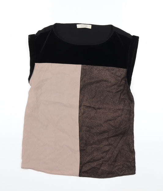 Oasis Womens Black   Basic T-Shirt Size 8