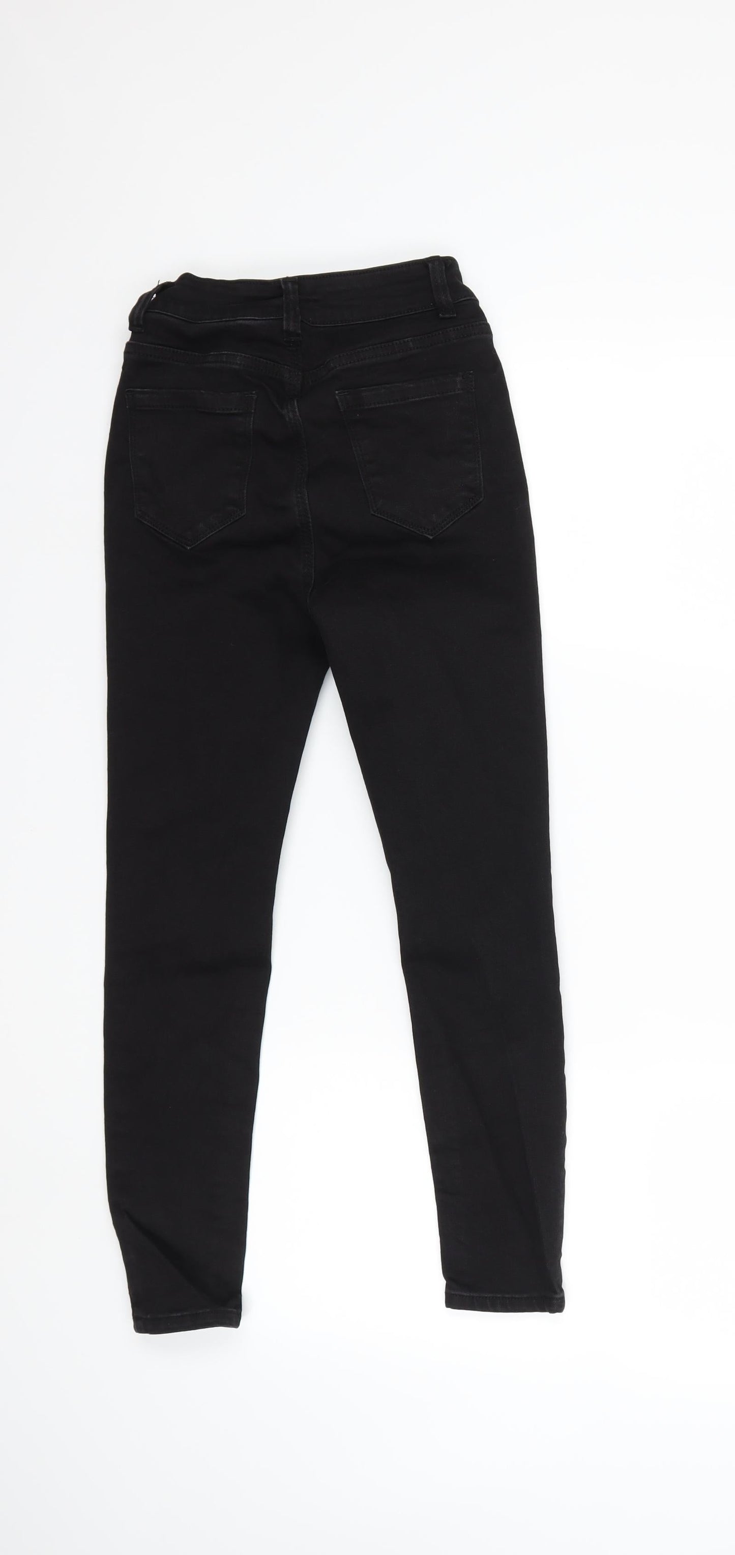 Preworn Womens Black  Denim Skinny Jeans Size 26 in L22 in