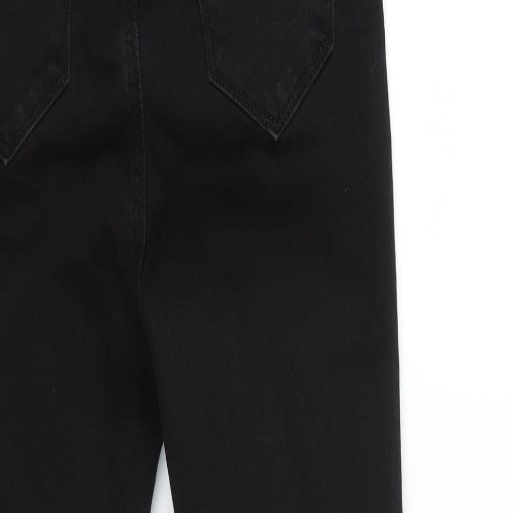 Preworn Womens Black  Denim Skinny Jeans Size 26 in L22 in