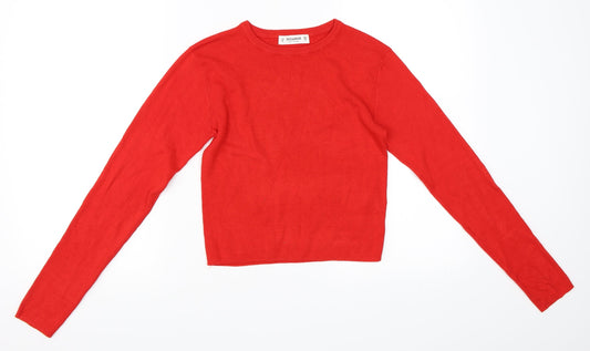 Pull&Bear Womens Red   Basic T-Shirt Size M