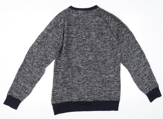Easy Mens Blue   Pullover Sweatshirt Size S