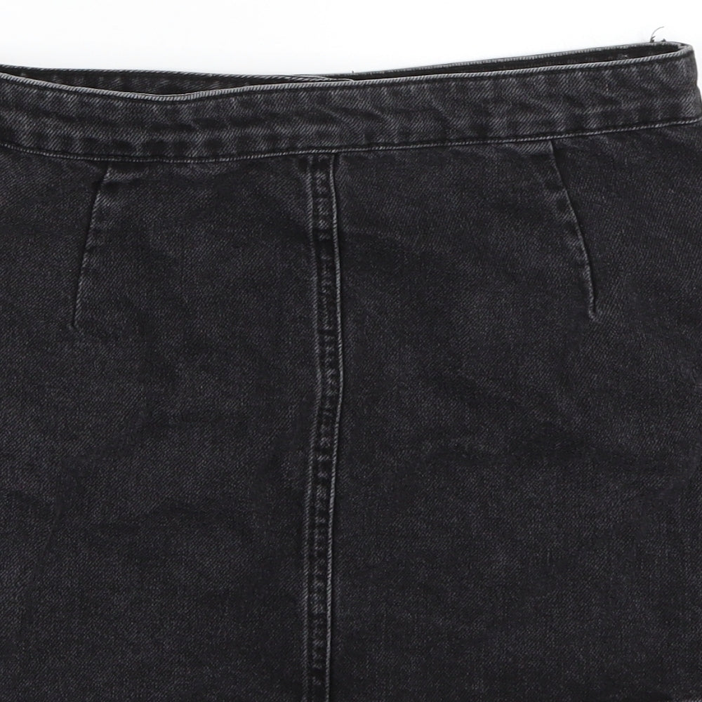 Topshop Womens Grey   A-Line Skirt Size 8