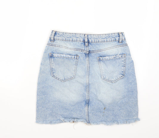 Newlook Womens Blue   A-Line Skirt Size 8