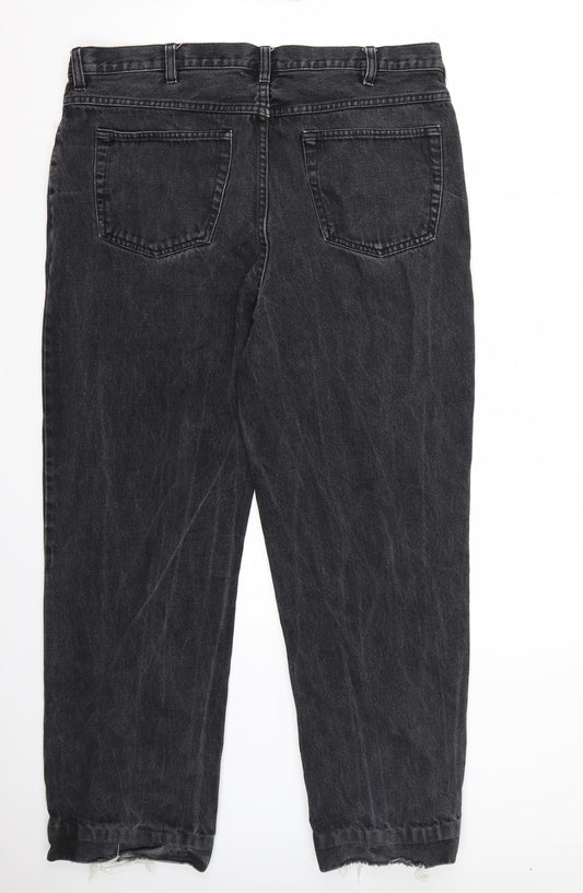Preworn Womens Black   Straight Jeans Size 38 L32 in