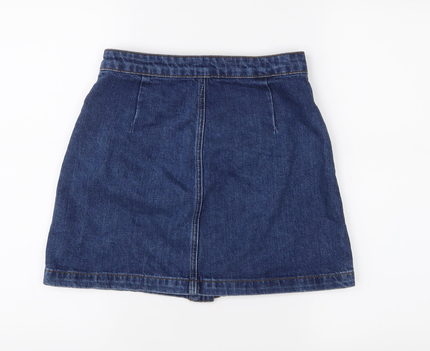 Topshop Womens Blue  Denim A-Line Skirt Size 8