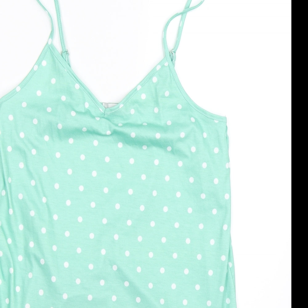 In the Style Womens Green Polka Dot  Basic Tank Size 8