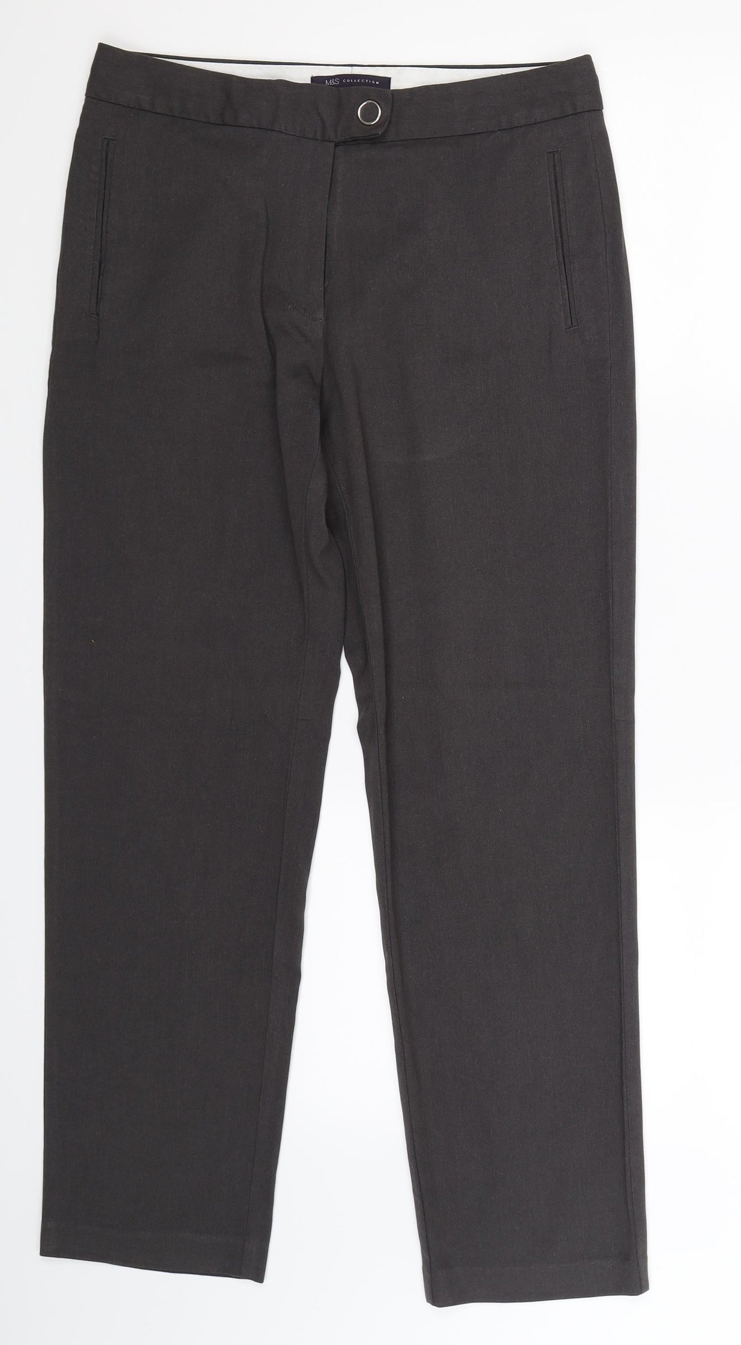 Marks and Spencer Womens Grey   Dress Pants Trousers Size 10 L29 in