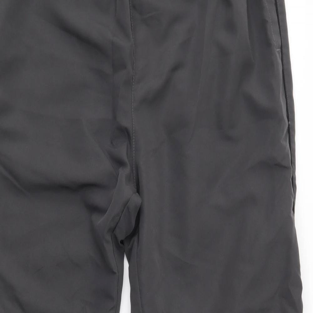 Close-up detail of Capsule women’s grey jogger trousers, size UK 36, 28-inch leg