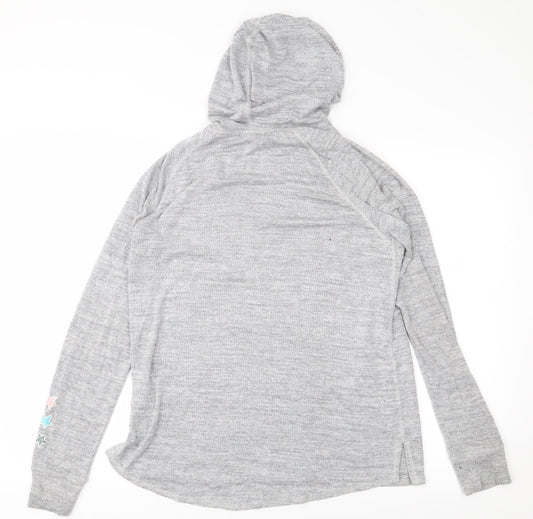 H&M Girls Grey   Pullover Hoodie Size 14 Years