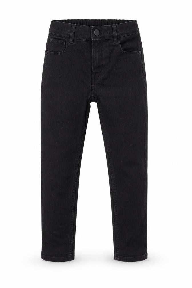 Front view of Next boys’ black skinny jeans, size 9, years