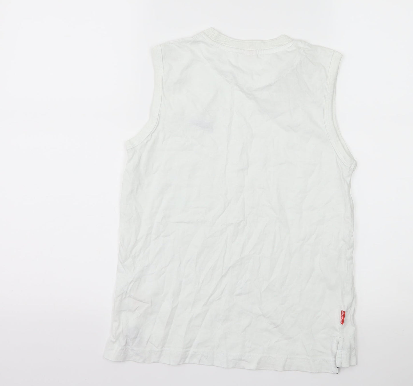 Slazenger Boys White   Basic Tank Size 9-10 Years