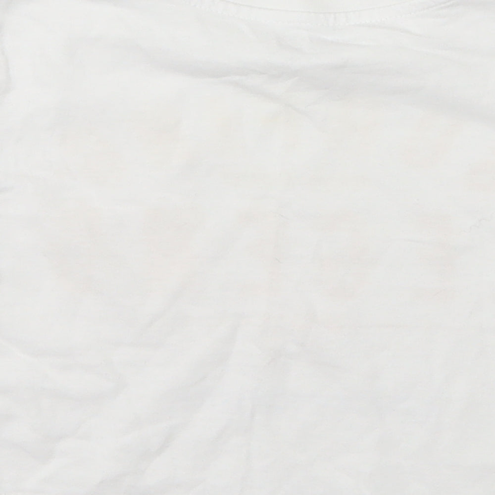 Primark Boys White   Basic T-Shirt Size 18-24 Months  - slogan