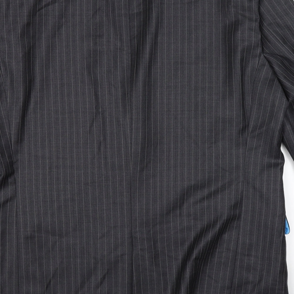 NEXT Mens Grey Striped  Jacket Suit Jacket Size 42  - tailored