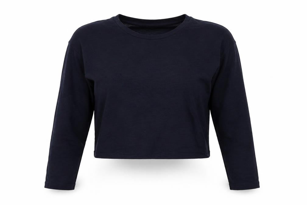 Front view of Topshop women’s blue basic t-shirt, size UK 12