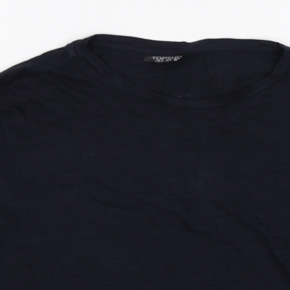 Topshop Womens Blue   Basic T-Shirt Size 12