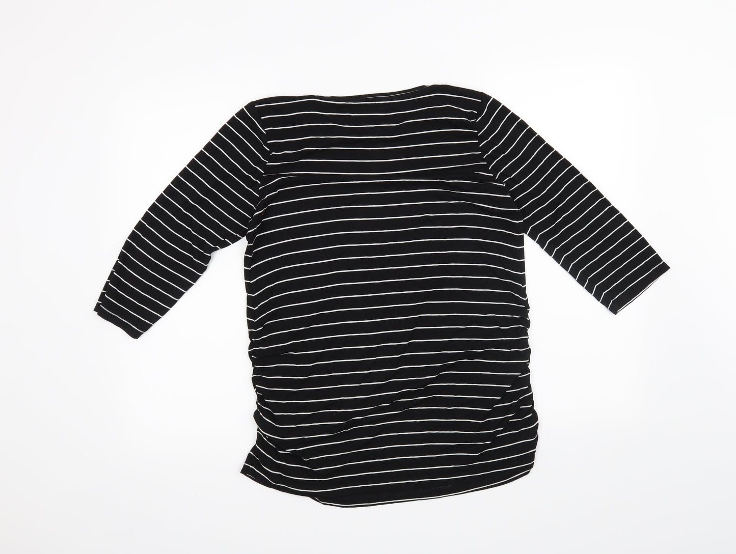 Blooming Marvellous Womens Black Striped  Basic T-Shirt Size M