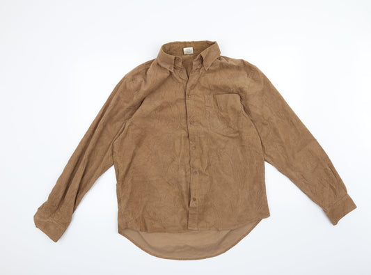 Crane Sports Womens Brown   Basic Button-Up Size 16
