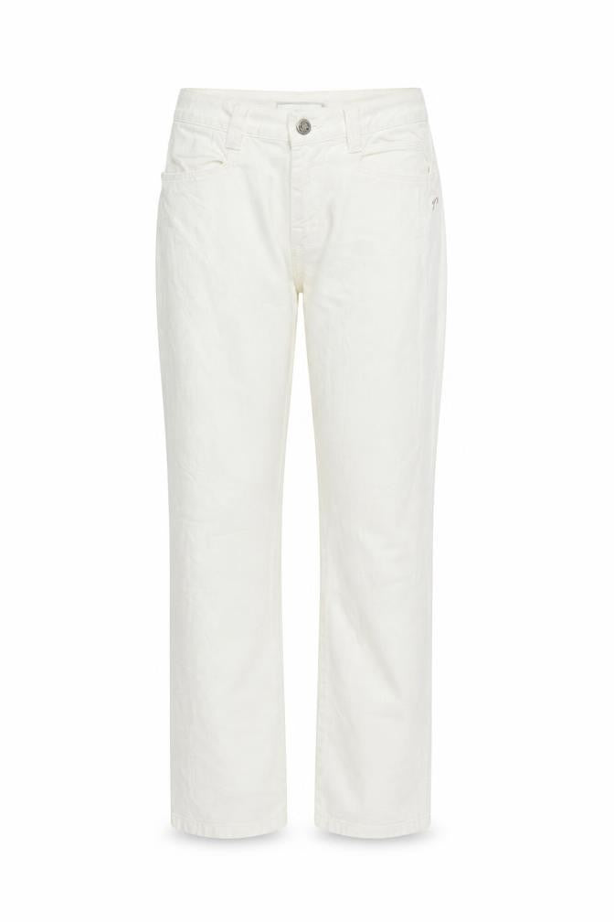 Front view of women’s white denim skinny jeans, size M, 29-inch leg