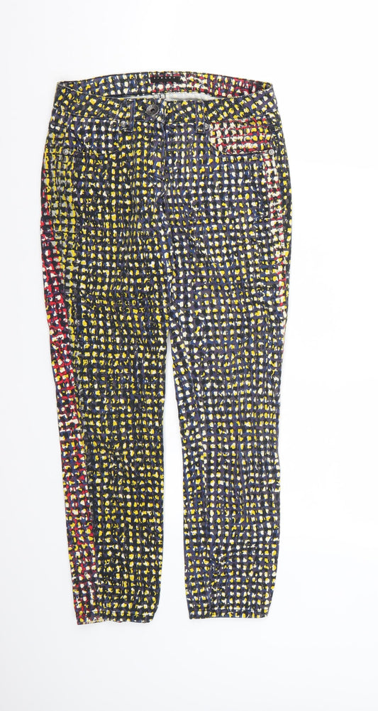 Sisley Womens Multicoloured Animal Print Denim Skinny Jeans Size 6 L24 in