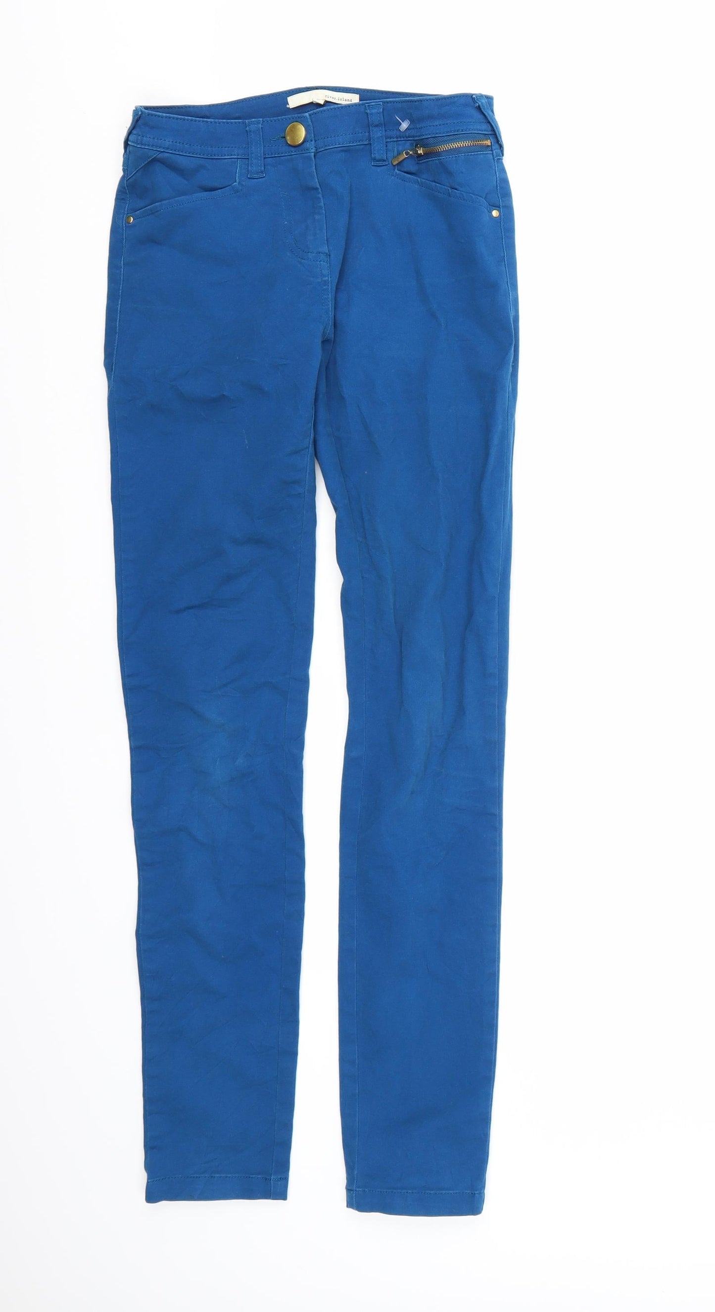 River Island Womens Blue  Denim Skinny Jeans Size 6 L30 in