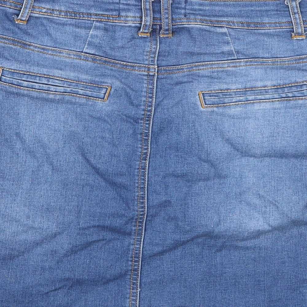 YES YES Womens Blue  Denim A-Line Skirt Size 8