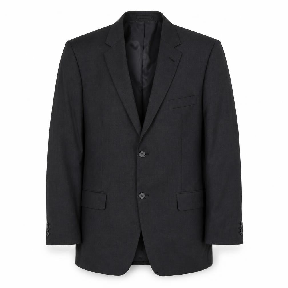 Front view of Karl Jackson men’s grey jacket suit jacket, size L