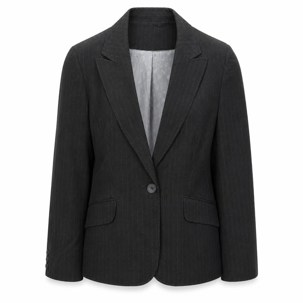 Front view of Debenhams women’s grey jacket suit jacket, size UK 12