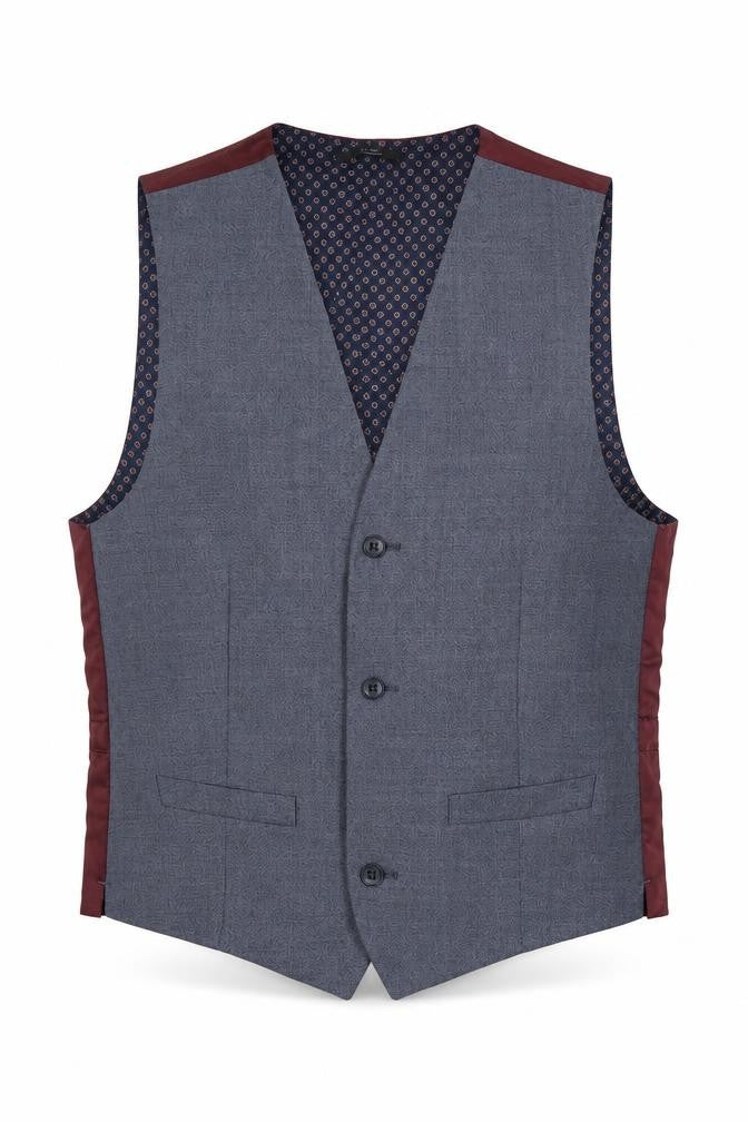 Front view of Marks & Spencer men’s blue jacket suit jacket, size S