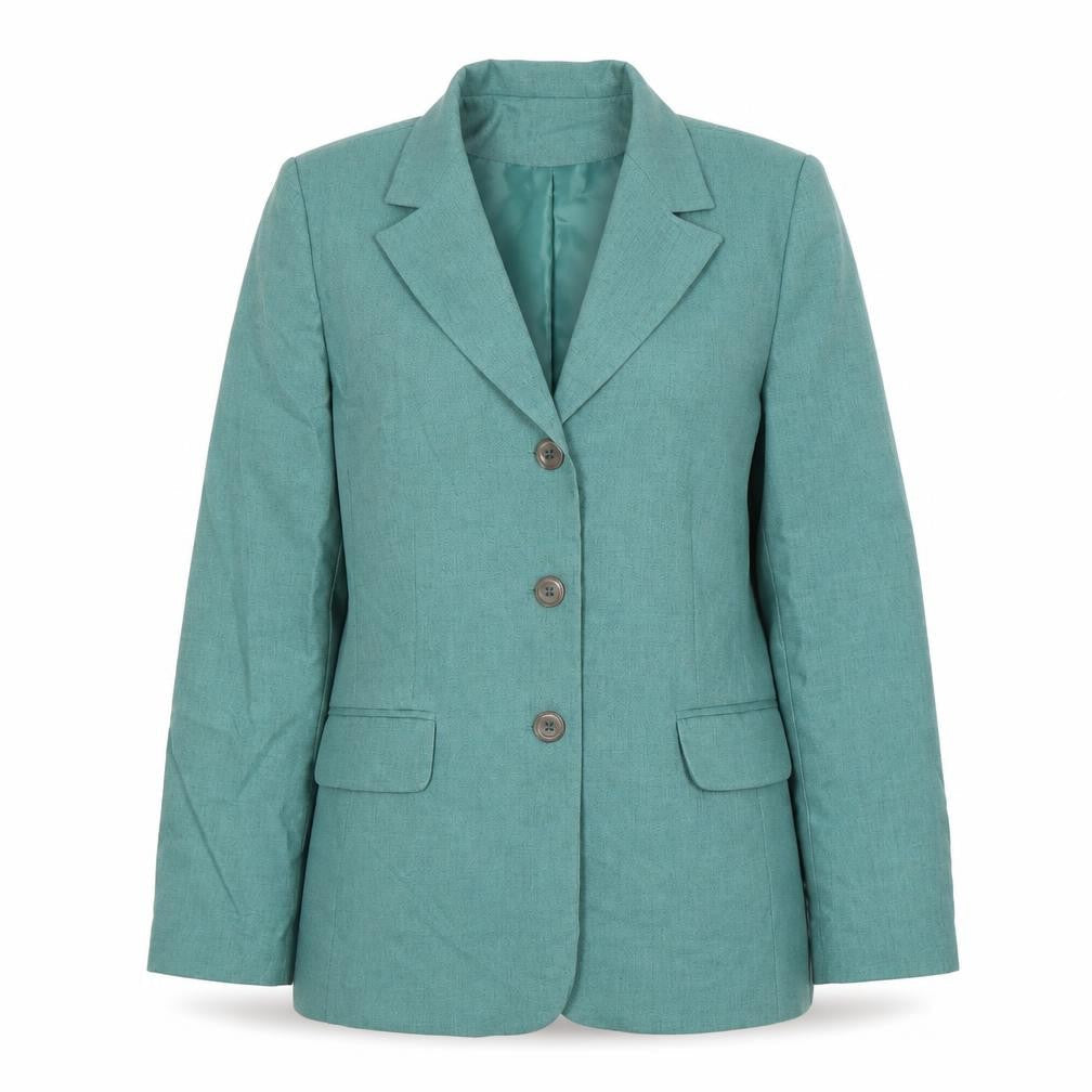 Front view of BHS women’s green jacket suit jacket, size UK 12