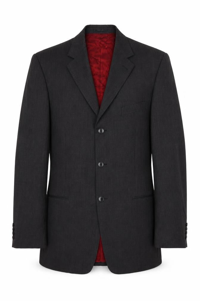 Front view of Preworn men’s grey jacket suit jacket, size L