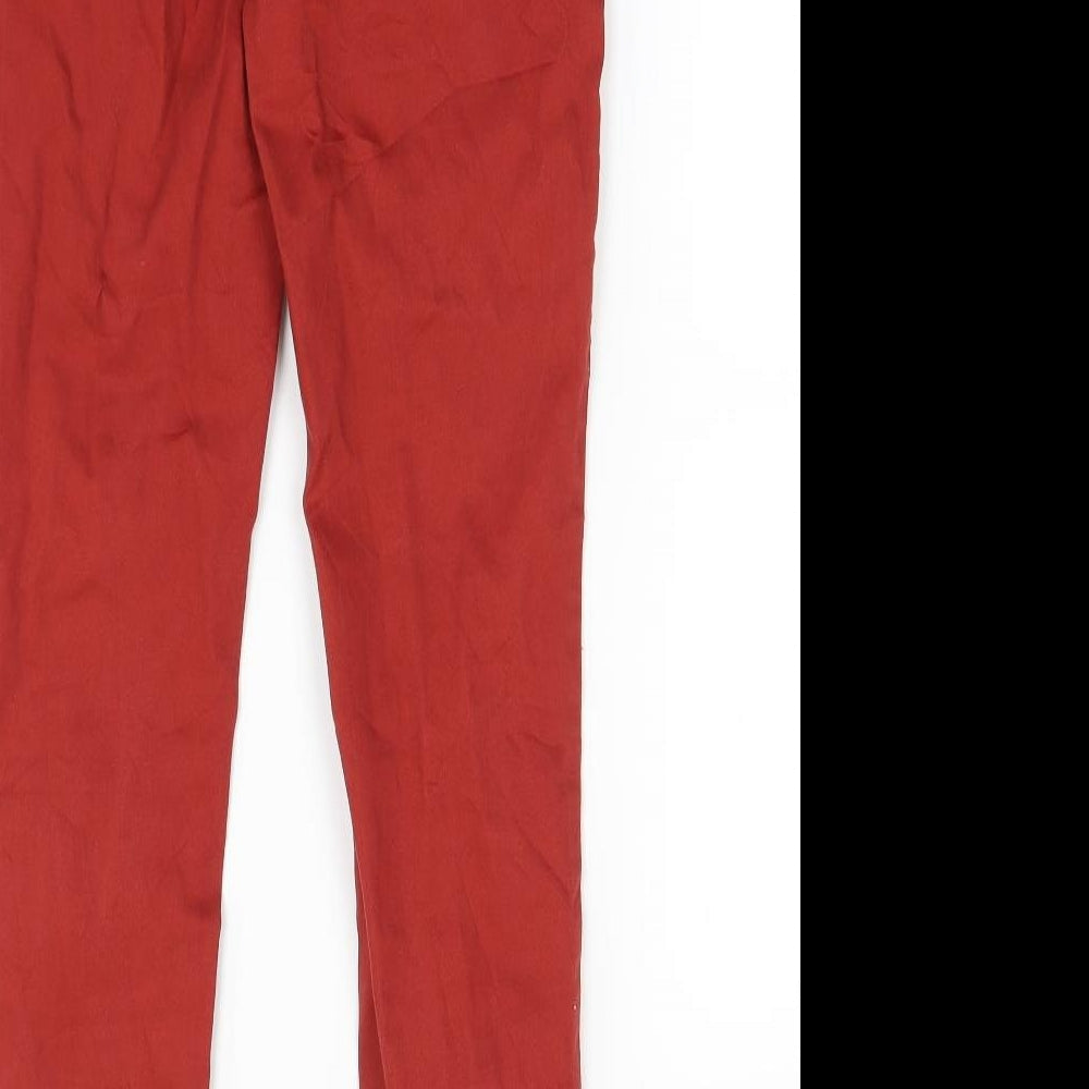 H&M Womens Red   Mom Jeans Size 8 L29 in