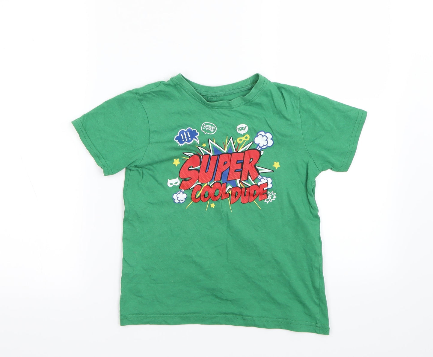 Primark Boys Green   Basic T-Shirt Size 7-8 Years